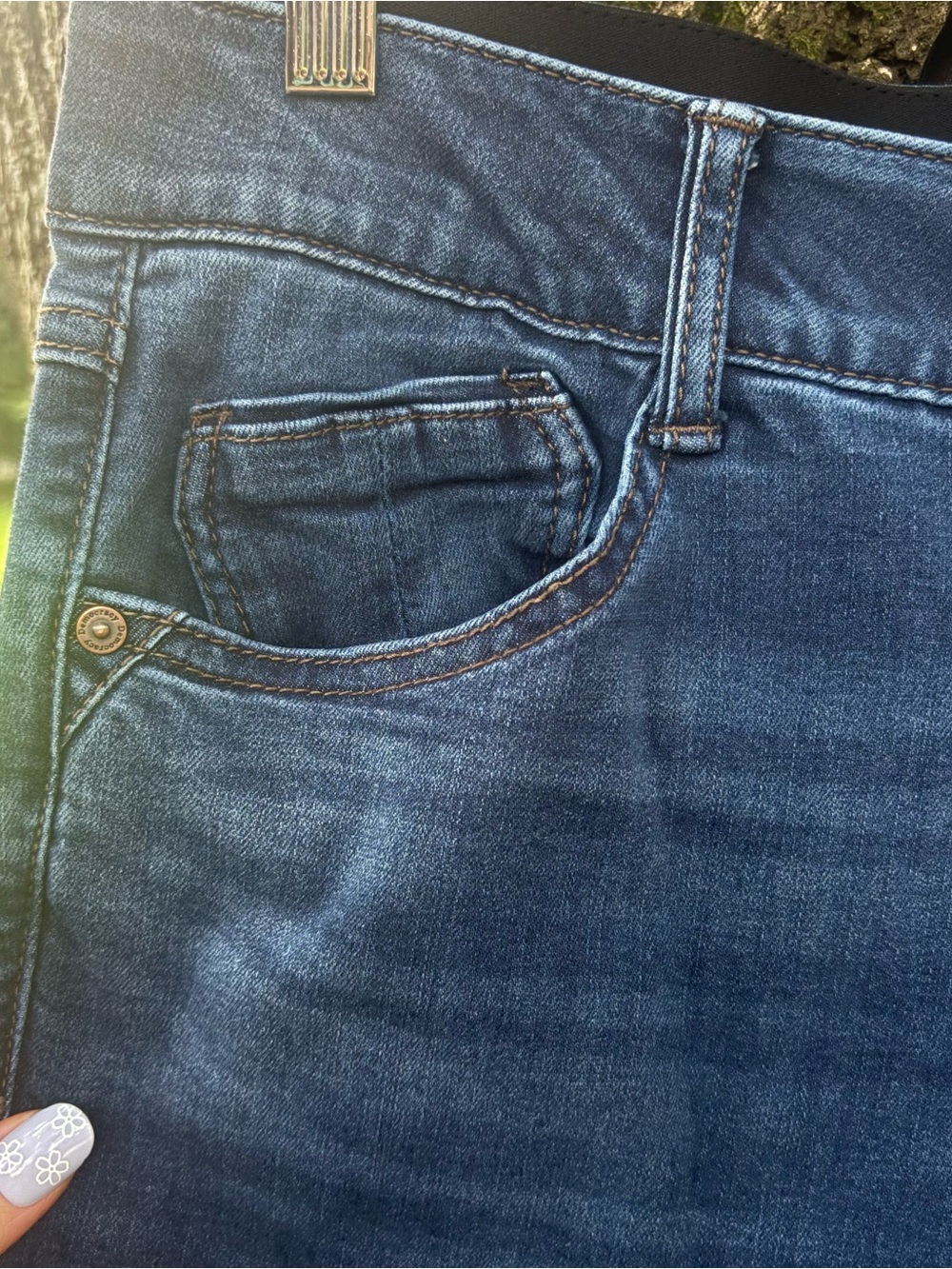 DEMOCRACY ABSOLUTION DARK WASH BOOT CUT 12 DENIM BLUE JEANS - Picture 2 of 7